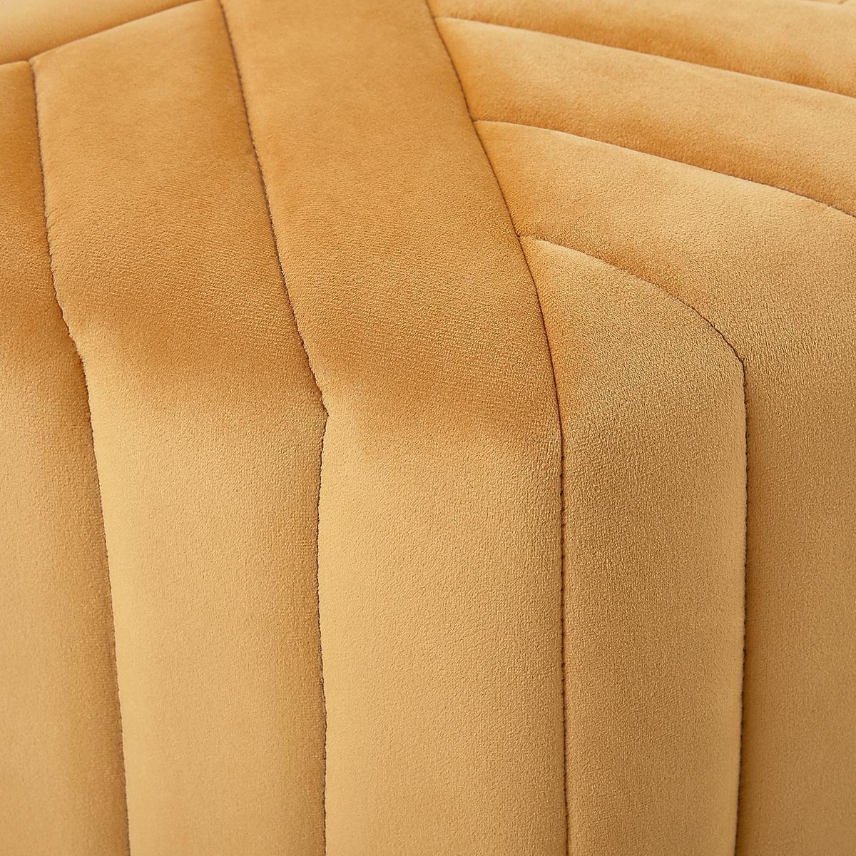 POUF Murietta 53/53/29 cm - Gelb, Textil (53/29/53cm) - Beliani