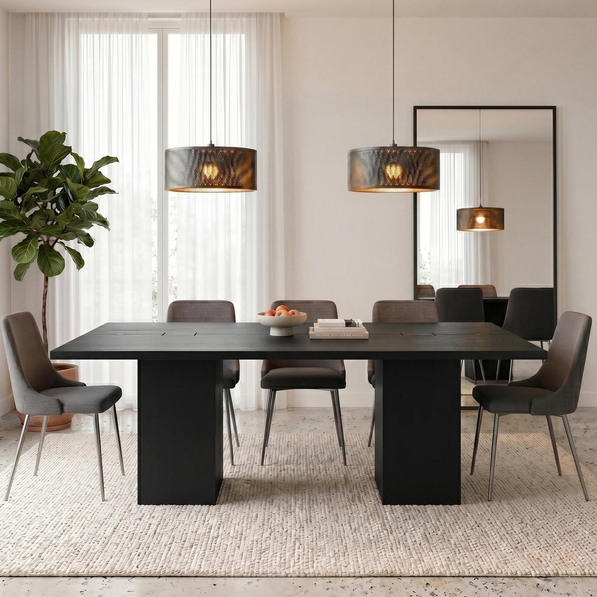 ESSTISCH MAHO schwarz - Schwarz, Holz (100/200/76cm) - IDIMEX