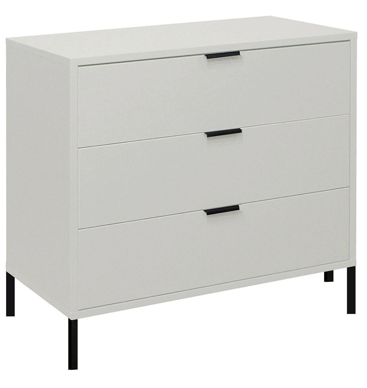 KOMMODE Erna 81x45x82 Kreidegrau matt Lack - Hellgrau, Holzwerkstoff (81/82/45cm) - 58aufmkessel