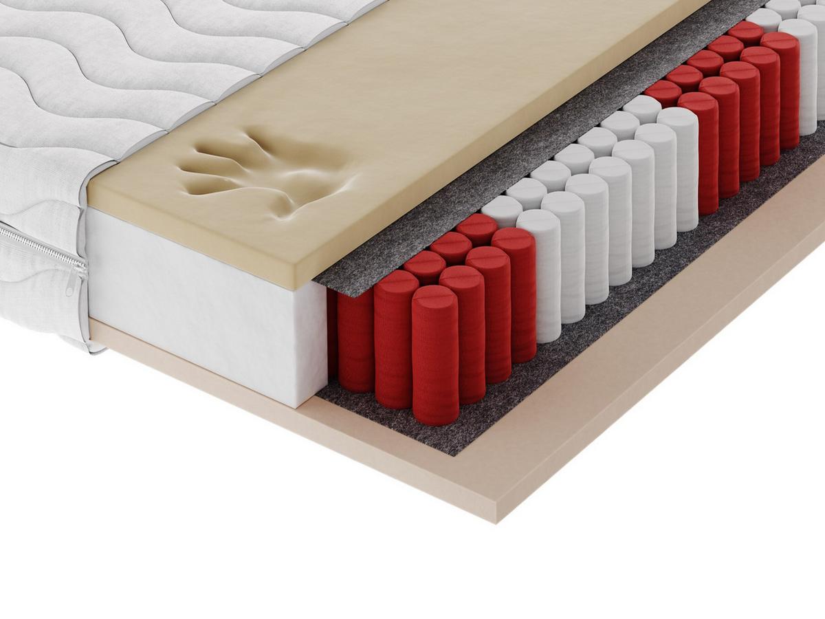 TASCHENFEDERKERNMATRATZE VELASSO MULTI Multipocket 80x200, H3, Höhe ca.: 20 cm - Weiß, Textil (80/200cm) - MASSENO