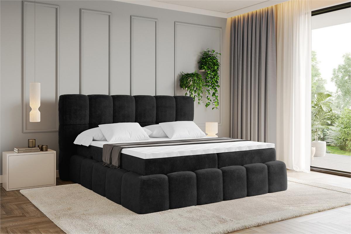 BOXBETT - AURI-H4 - 200x200 Grafitgrau Lapitt - Schieferfarben, Holzwerkstoff (200/200cm) - ALTDECOR