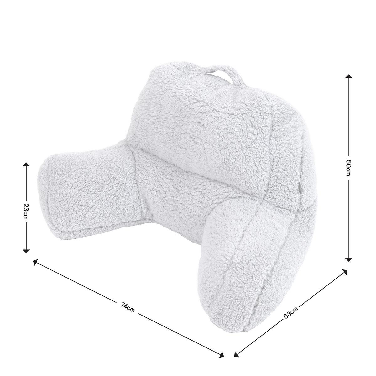 RÜCKENLEHNE Lesekissen Teddybär - Grau, Textil (74/63cm) - icon