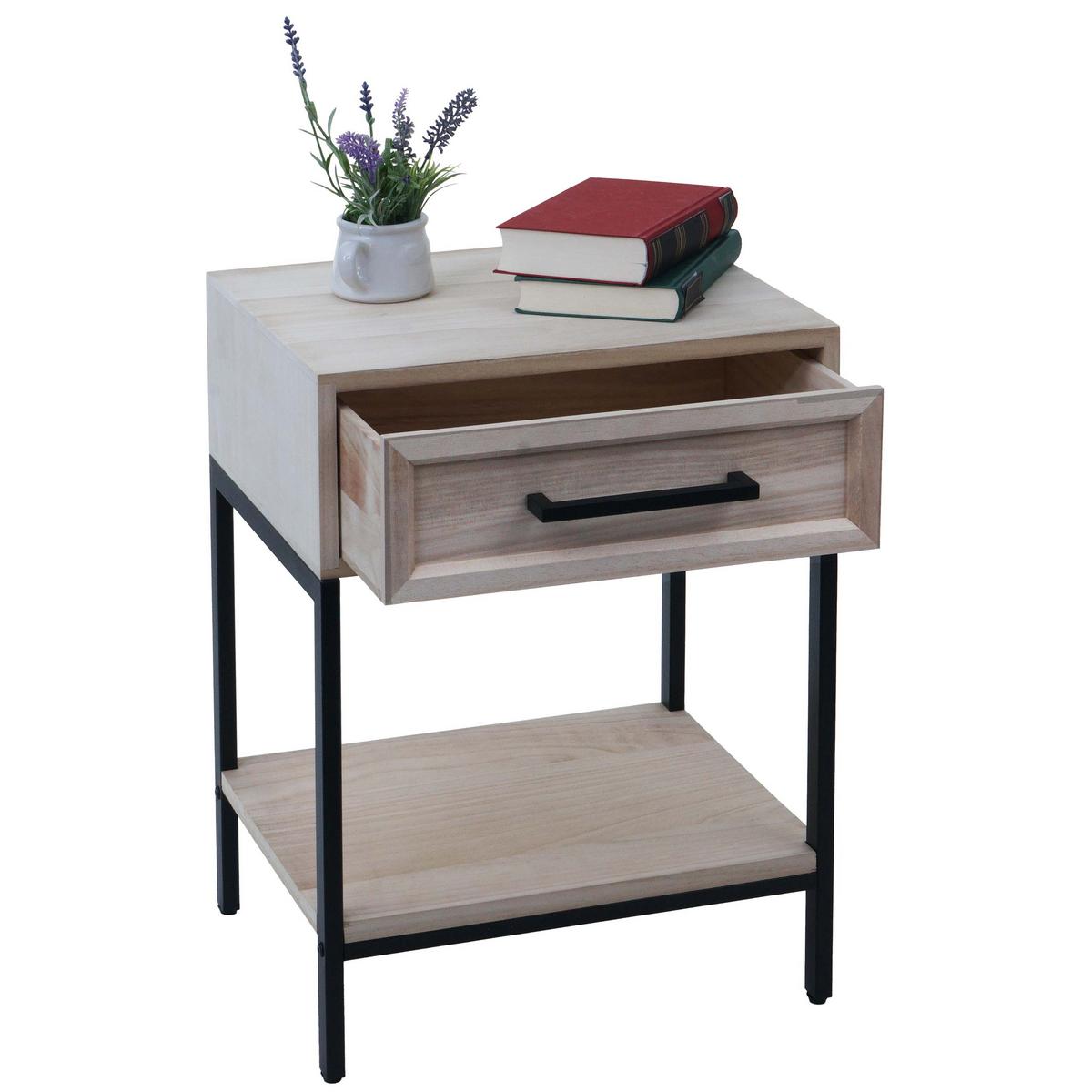 NACHTTISCH rechteckig Braun - Braun, Holz (43/59/36cm) - MCW