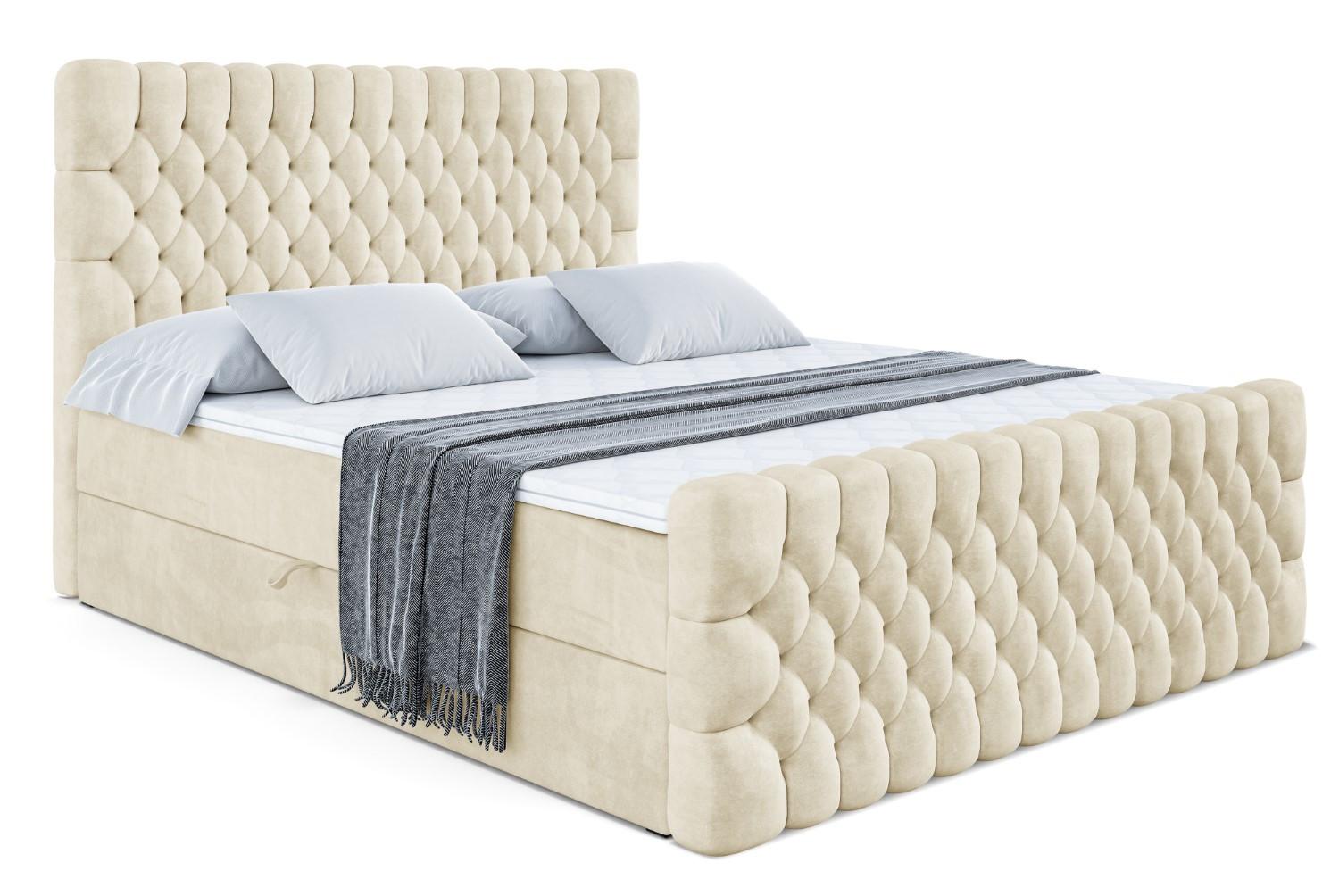 BOXBETT SERENE-Z - 160 x 200 - H4 - Beige - Beige, Holzwerkstoff (160/200cm) - ALTDECOR