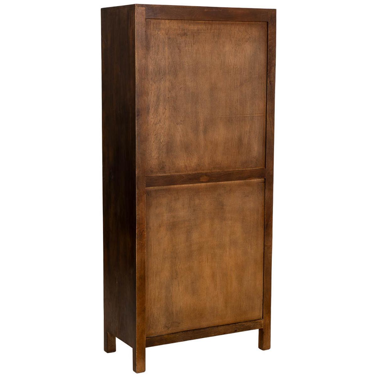 VITRINE aus holz 80x40x180cm - Braun, Holz (80/180/40cm) - Wanderlust