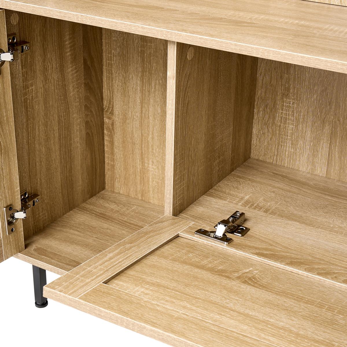 FLUR-SET Hellbraun Maleny - Hellbraun/Braun, Holzwerkstoff (112/179/35cm) - Beliani