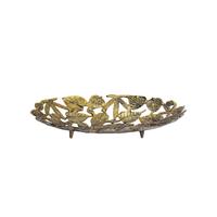 DEKOSCHALE RECANATI, Aluminium, handgefertigt, Gold, 49 x 31 x 8 cm - Goldfarben, Metall (8cm) - KADIMA DESIGN