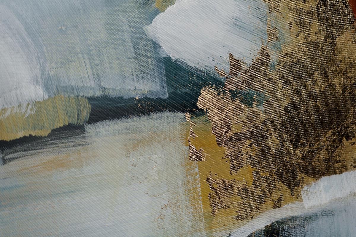 ACRYLBILD HANDGEMALT 75/100 cm - Blau, Holz/Textil (75/100cm) - KUNSTLOFT