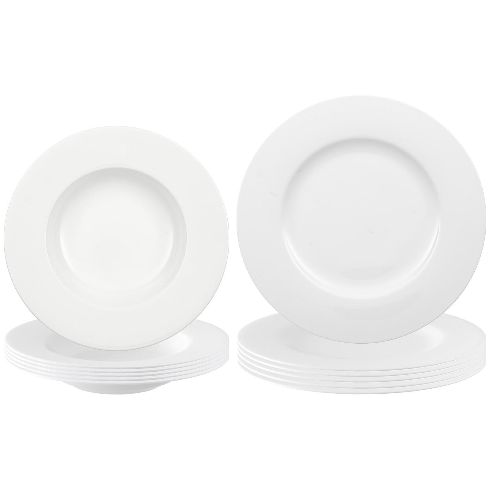 TAFELSERVICE Anmut weiß 12-tlg. - Weiß, Keramik (2/2/2cm) - Villeroy & Boch