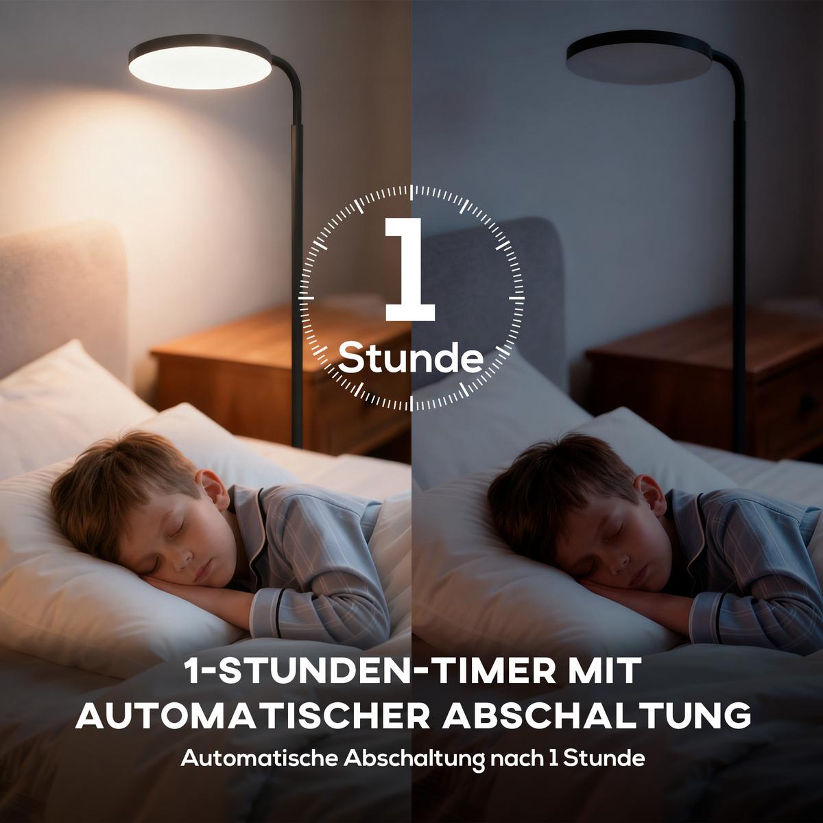 STEHLAMPE LED Dimmbar mit magnetischer Fernbedienung - Schwarz, Metall (41/25/177cm) - HOMCOM