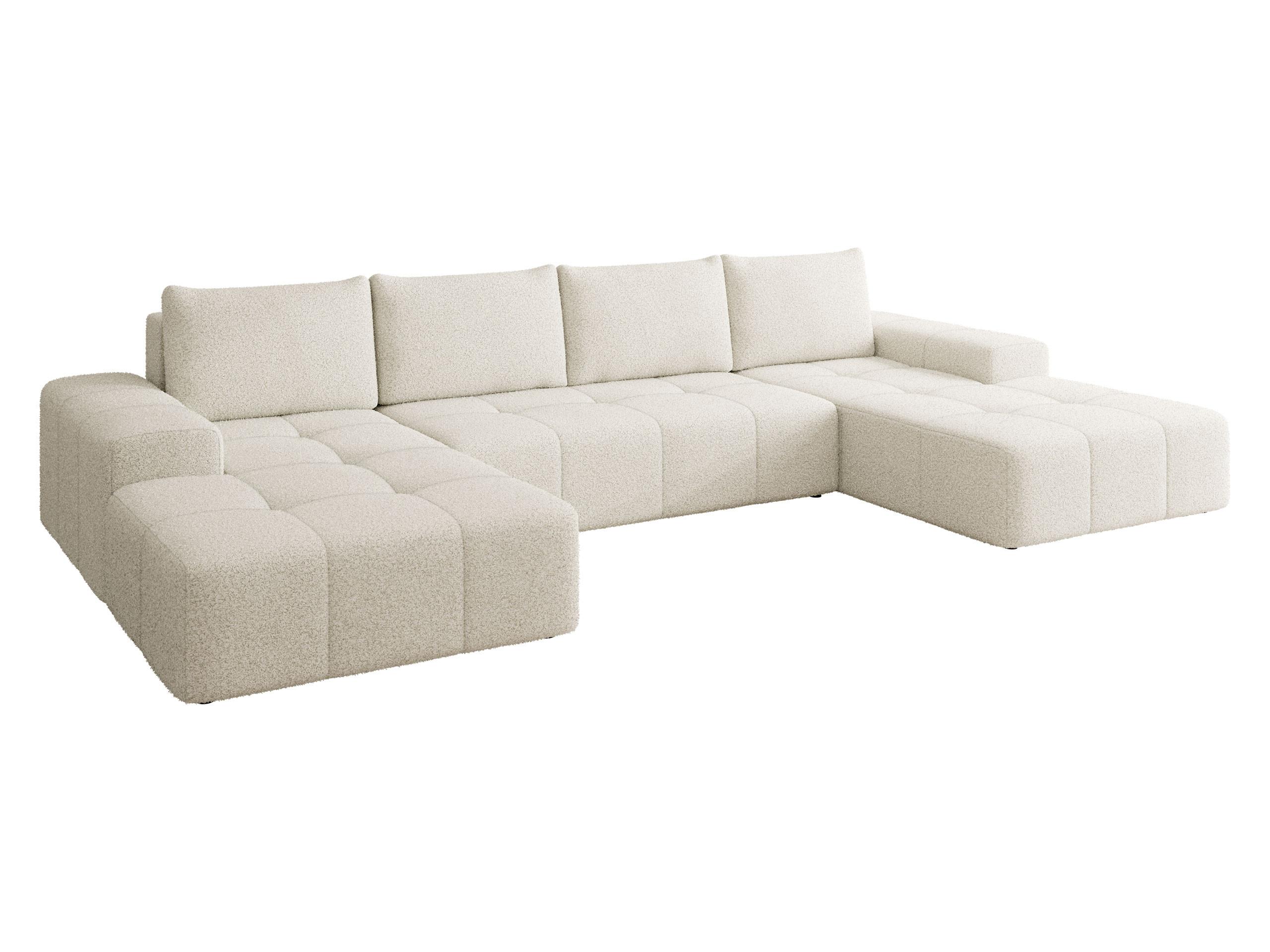 WOHNLANDSCHAFT Tonseo U - Sandfarben/Schwarz, Holz/Kunststoff (344/78/173cm) - MIRJAN24