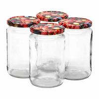 EINMACHGLÄSER / STURZGLÄSER Wildberries transparent 720 ml 4er Set - Transparent, Glas (0.72L) - Van Well