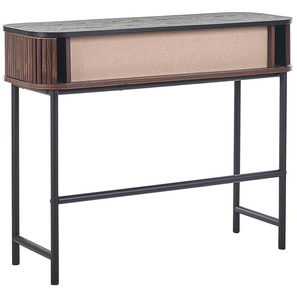 KONSOLENTISCH dunkler Holzfarbton/schwarz 100/35 cm Jose - Dunkelbraun/Schwarz, Holzwerkstoff (35/100/82cm) - Beliani