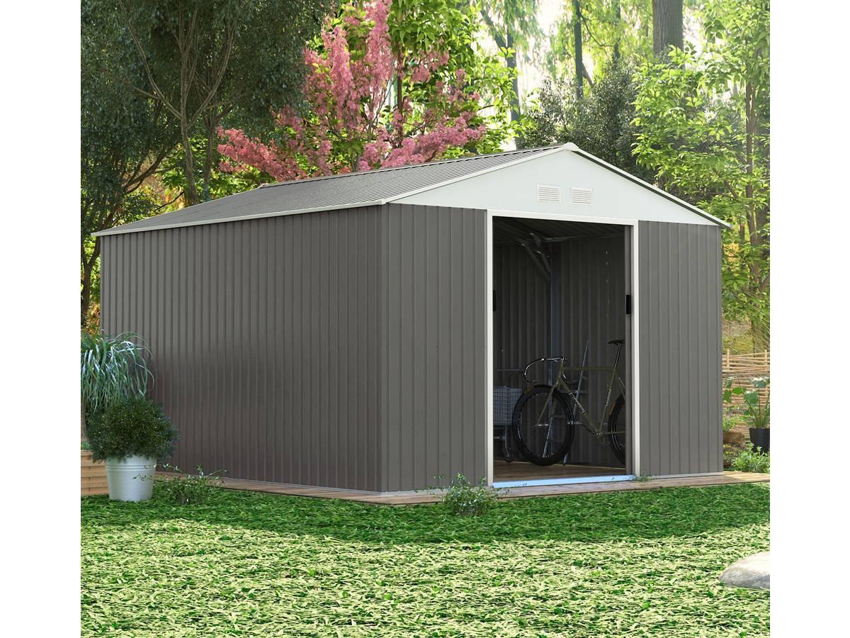 METALL-GARTENHAUS dallas Taupe - Taupe, Metall (340/210/436cm) - Habitat Garten