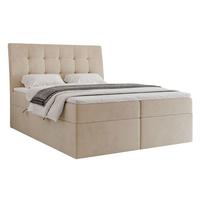 BOXBETT 180x200 cm mit Topper - Creme, Textil (180/200cm) - Idohome