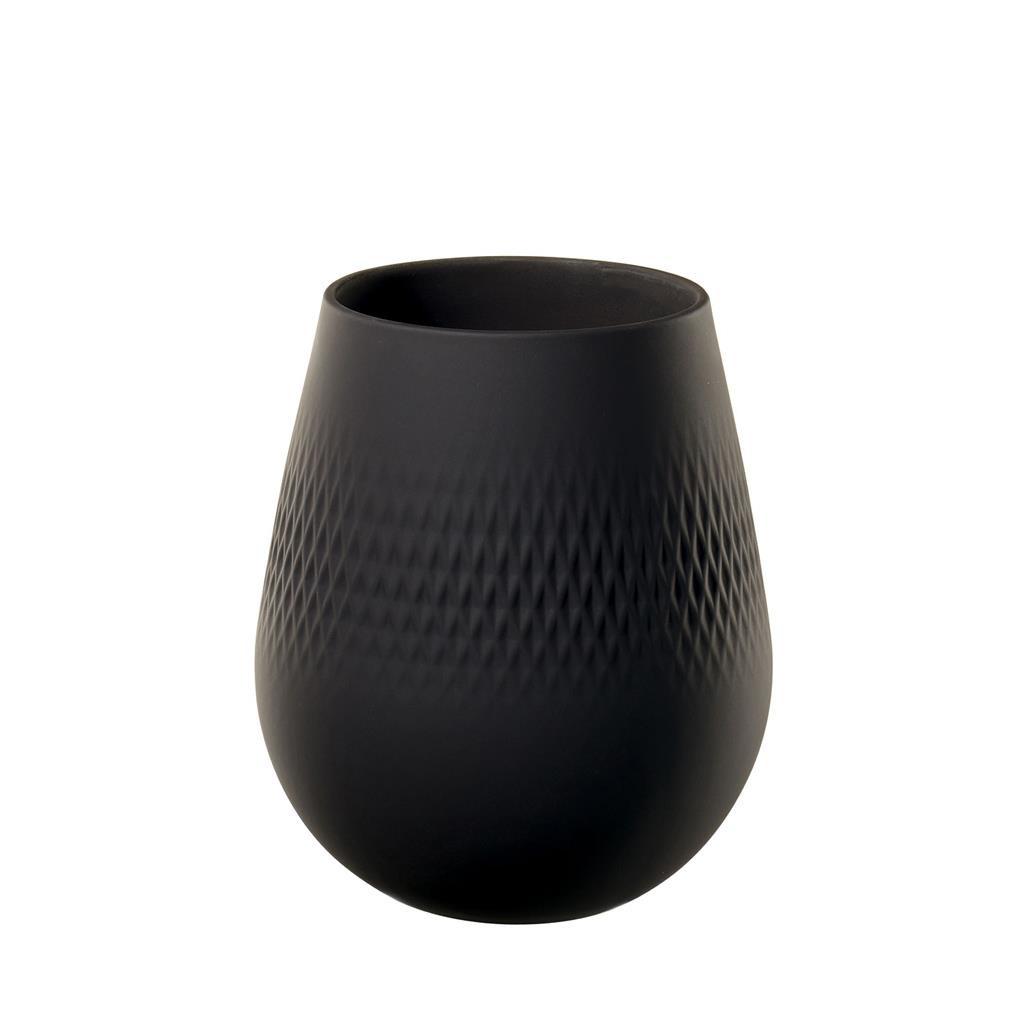 VASE Manufacture Collier Noir 14 cm - Schwarz, Keramik (14cm) - Villeroy & Boch