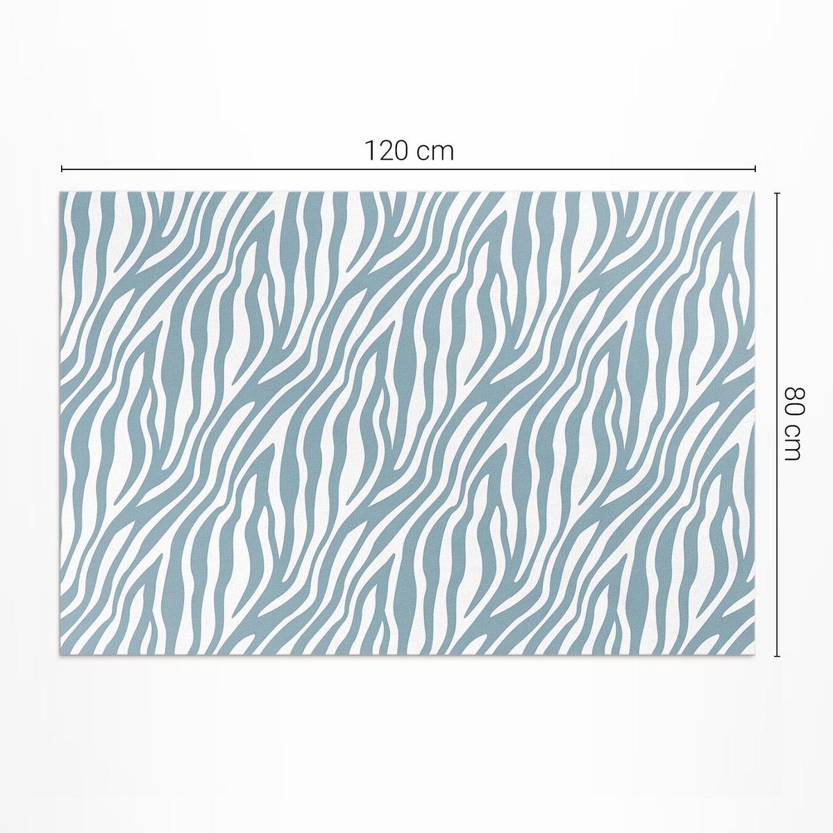 TEPPICH 80x120 cm Abstrakte Boho-Wellen in Pastellblau - Hellblau, Kunststoff (80/120cm) - Wallfluent