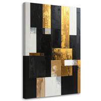 LEINWANDBILD 3D und geometrisch 30x45cm - Goldfarben, Textil (30/45cm) - Feeby