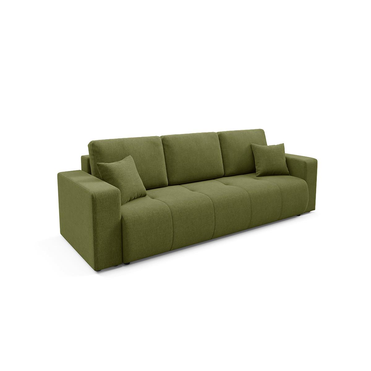 SOFA Giulia 3 Sitzplätze Grün - Grün, Holz (244/82/102cm) - Petits-meubles
