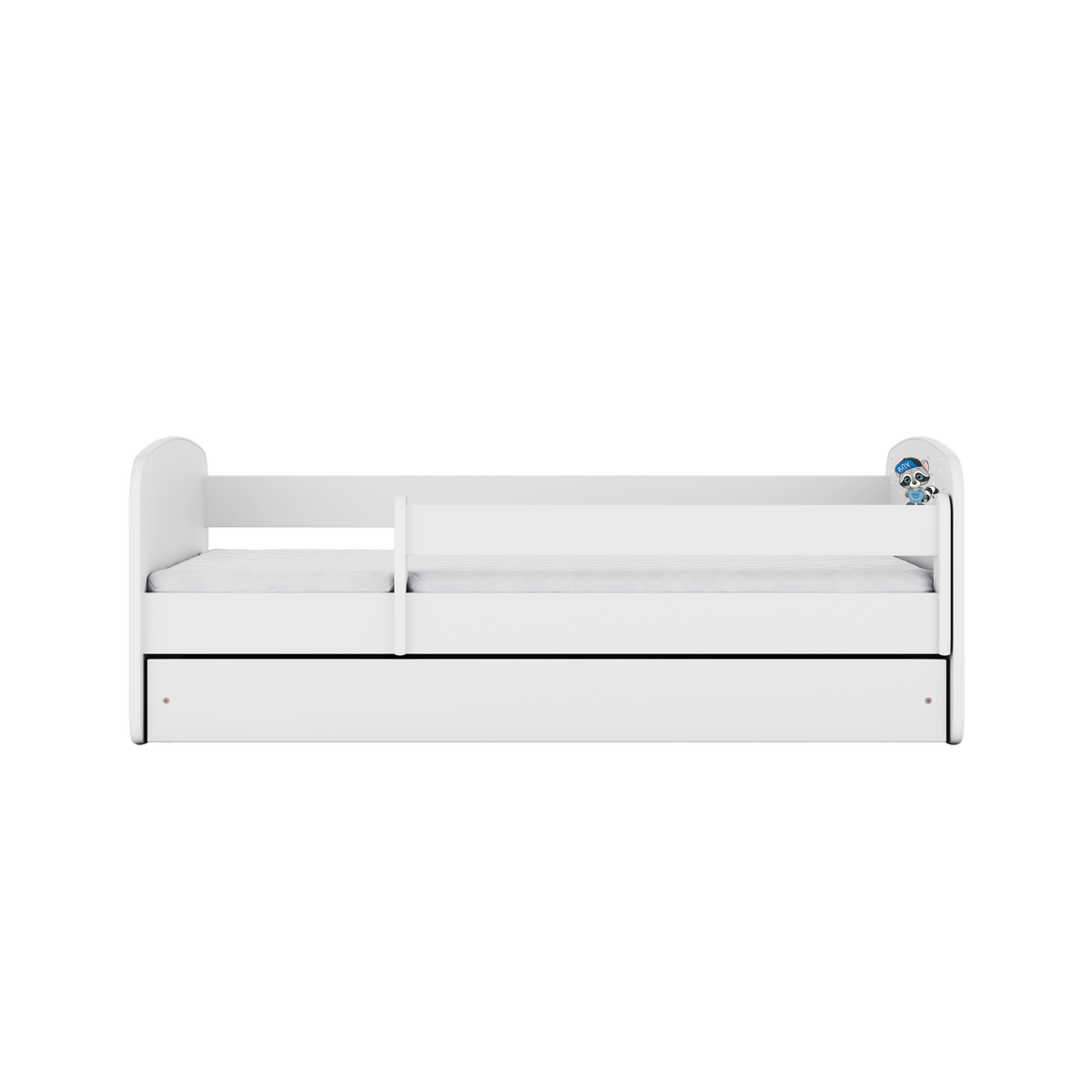 KINDERBETT Waschbär mit Schublade 160/80 90/61/164 - Weiß, Holzwerkstoff (80/160cm) - RAUMHIRSCH FURNITURE