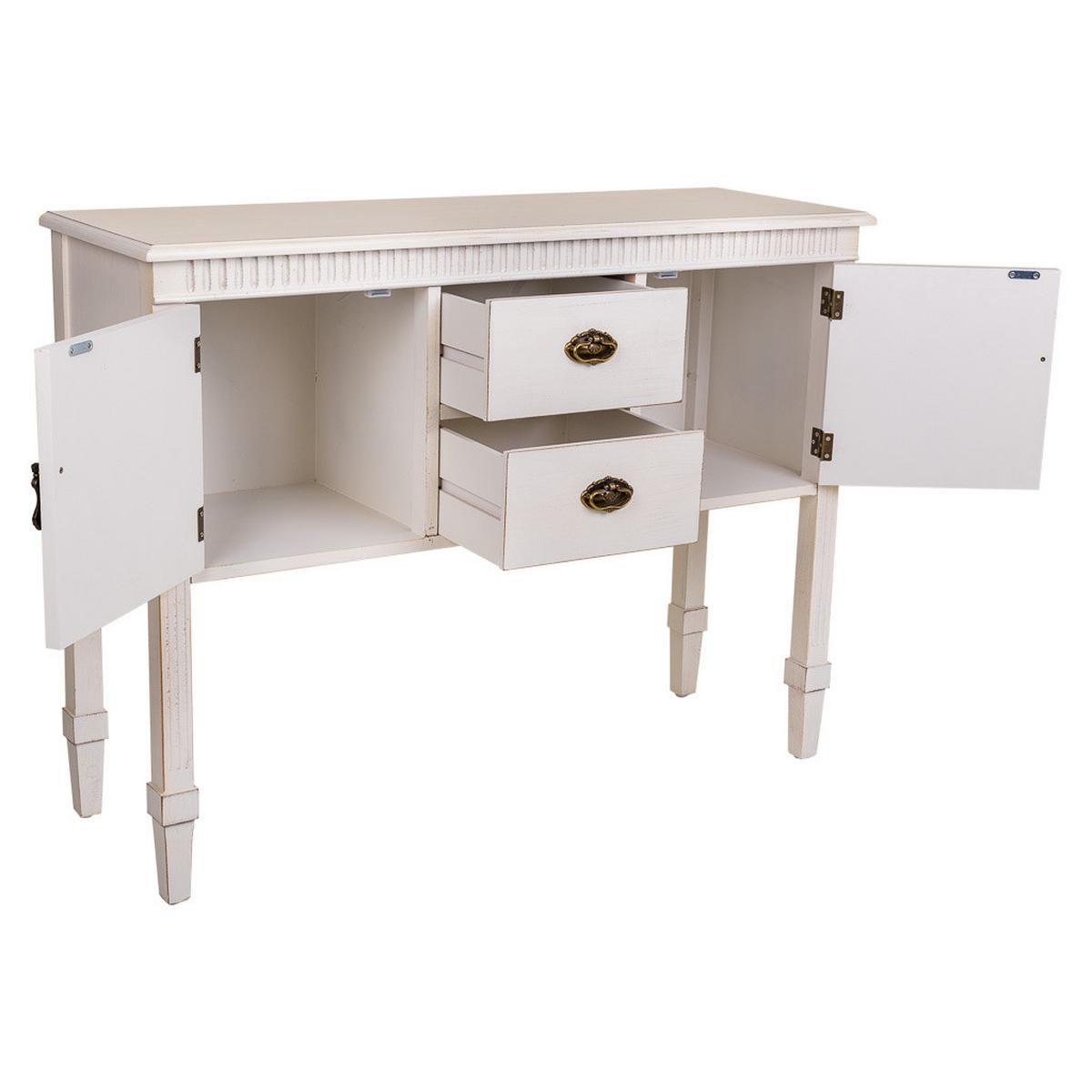 KONSOLE aus Holz 108x36x82 cm - Weiß, Holz (36/108/82cm) - Wanderlust