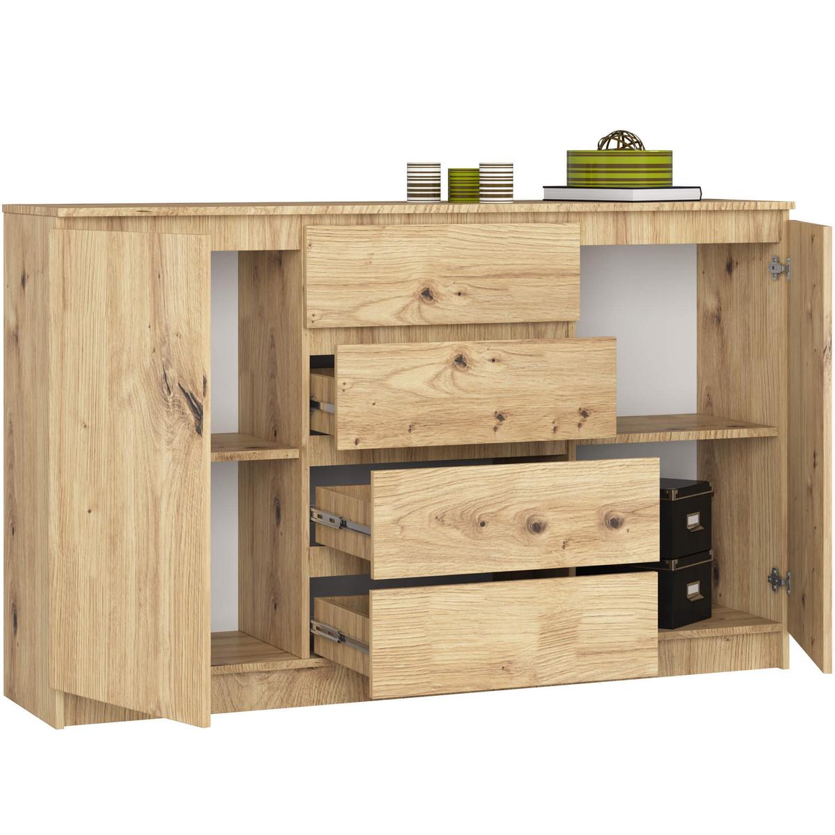KOMMODE Eiche Artisan 99/160/40 - Eiche Artisan, Holzwerkstoff (160/99/40cm) - RAUMHIRSCH FURNITURE