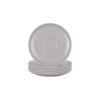 KOMBI-UNTERTASSEN Amina Silbergrau ø 16 cm 6er Set - Grau, Keramik (16cm) - Seltmann Weiden