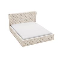 POLSTERBETT Kingston 180x200 Beige - Beige/Naturfarben, Holz/Kunststoff (180/200cm) - Graingold