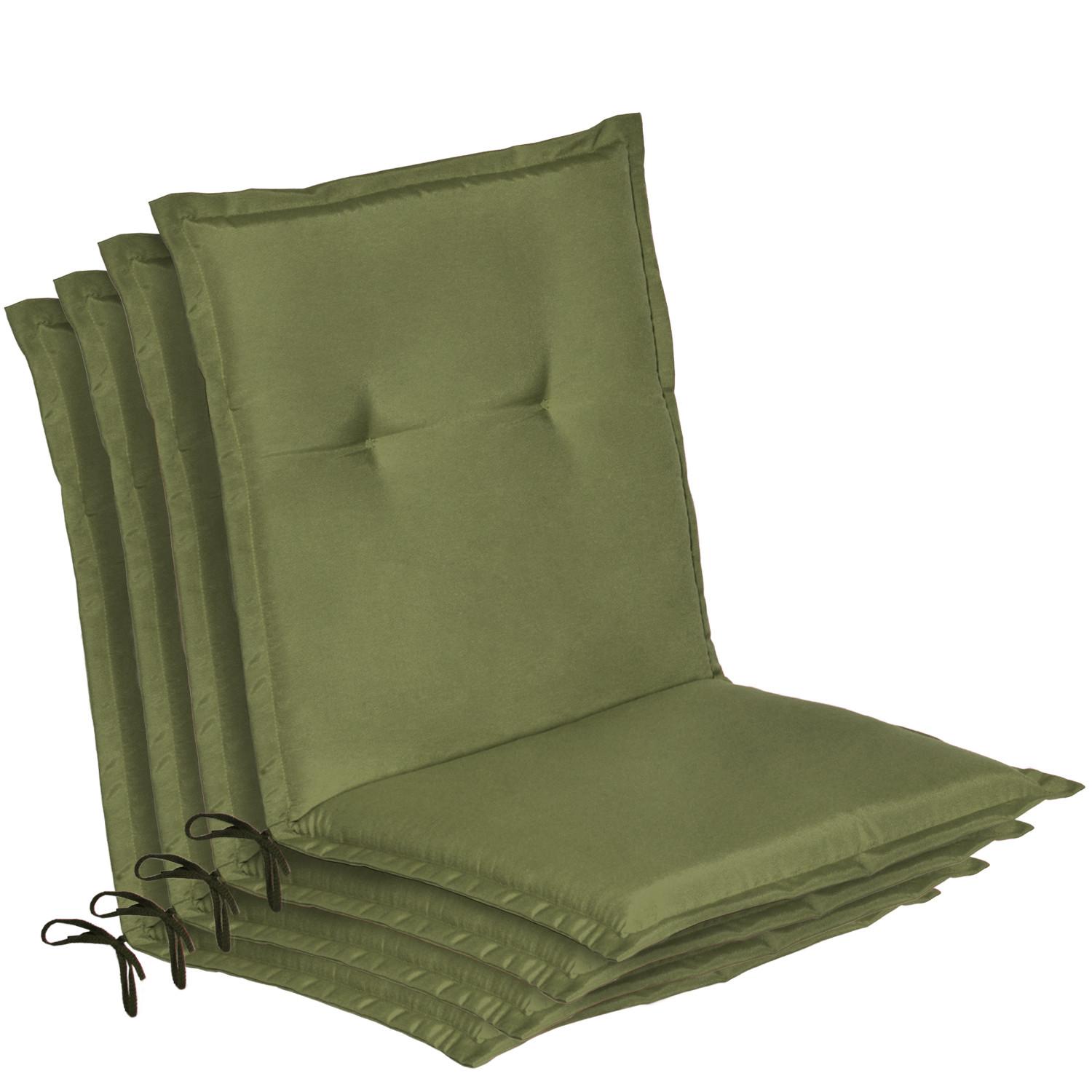 NIEDERLEHNER Loft NL 100x50x6cm Olivgrün (4tlg) - Olivgrün, Textil (50/100cm) - Beautissu 