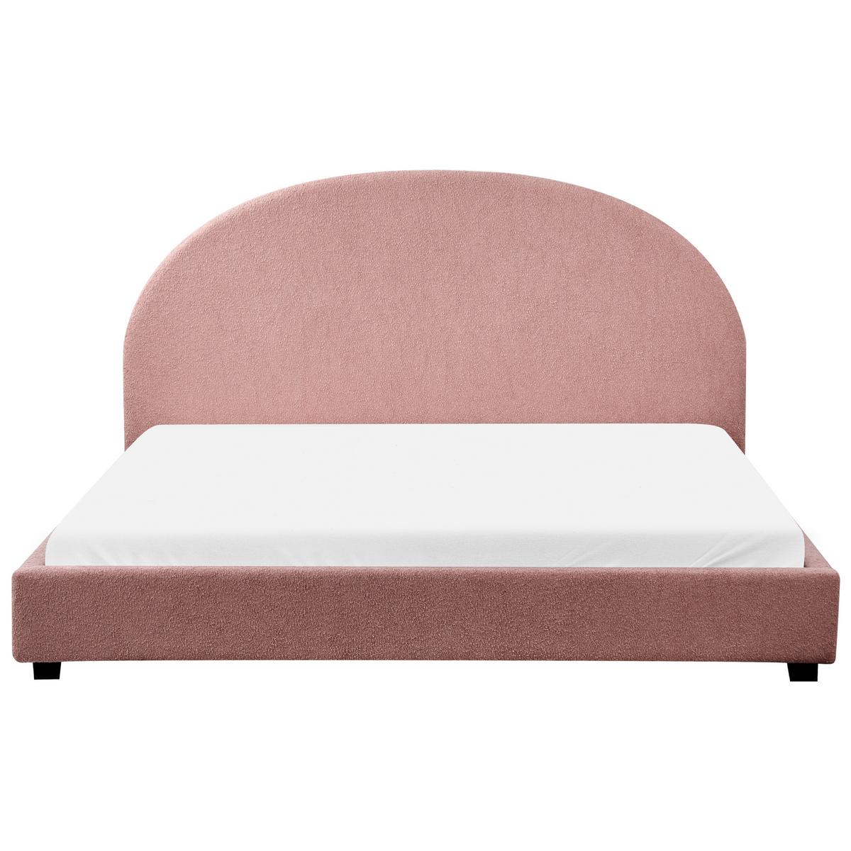 WASSERBETT Bouclé 180/200 cm Pastellrosa Vaucluse - Pink, Textil (180/200cm) - Beliani