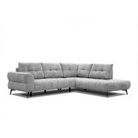ECKSOFA SALVINI 5-Sitzer, grau - Schwarz/Grau, Holzwerkstoff/Textil (292/158cm) - Wozimo