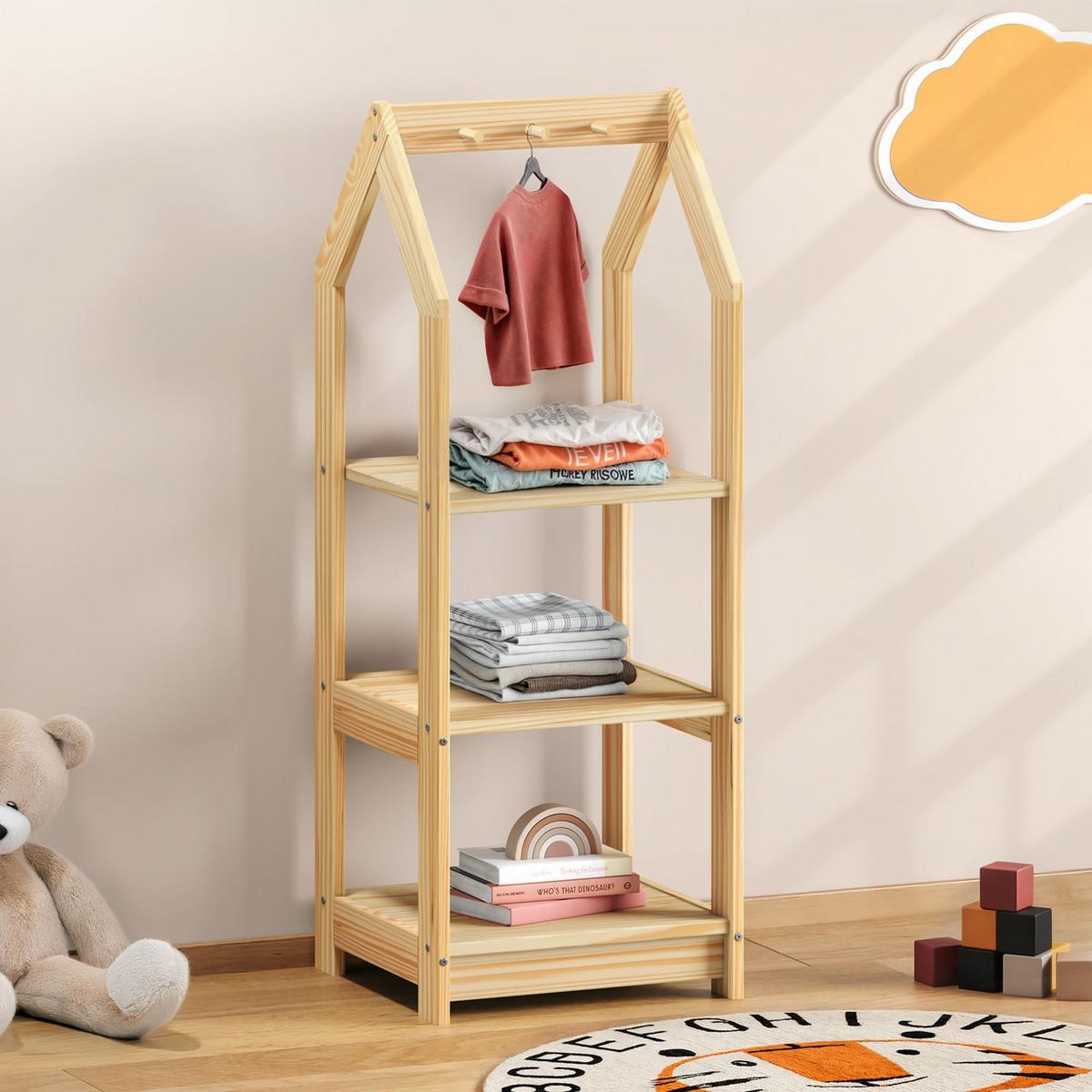 KINDERREGAL SALLY - Naturfarben, Holz (44/118/42cm) - IDIMEX