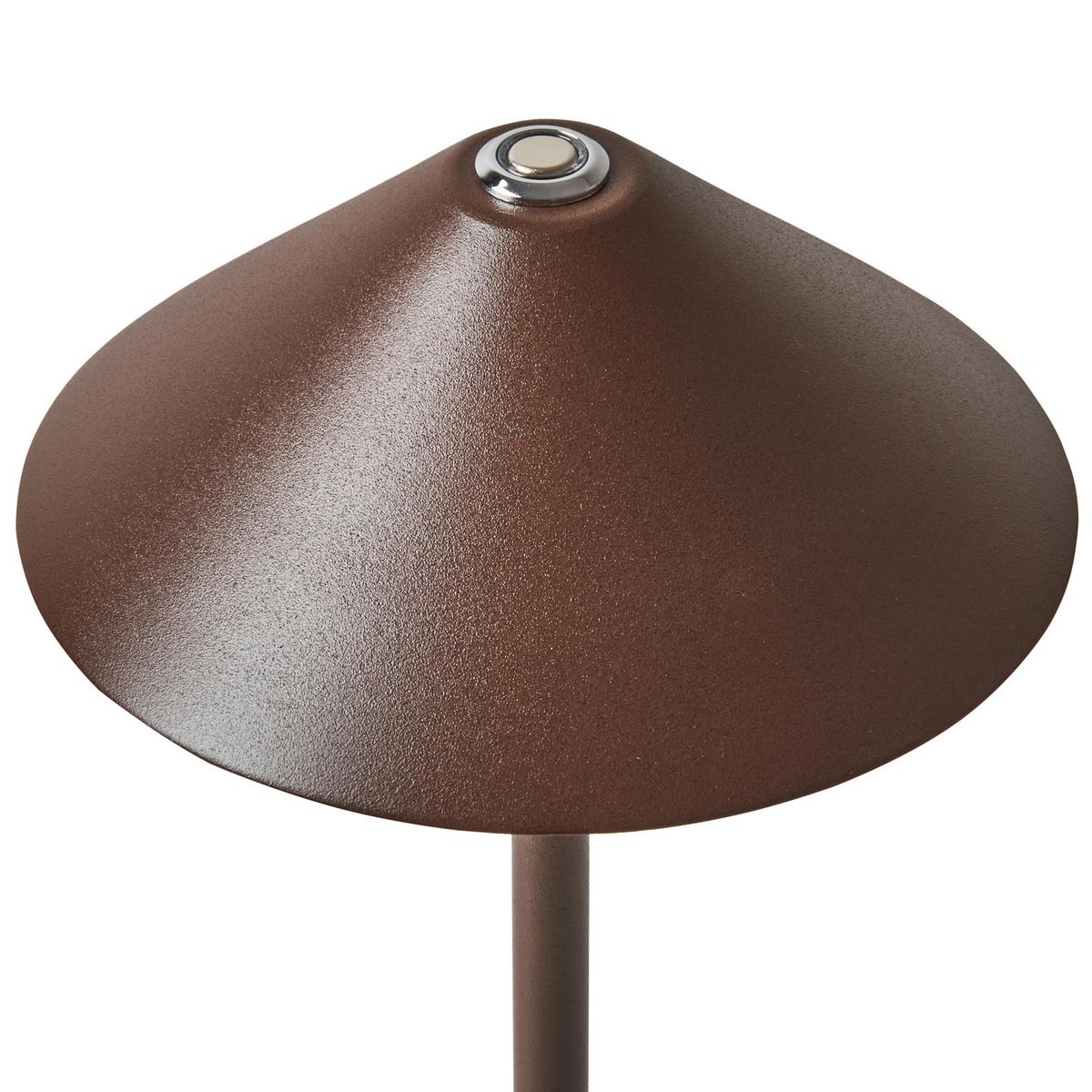 LED-TISCHLEUCHTE Braun Francoli - Braun, Metall (15/15/31cm) - Beliani