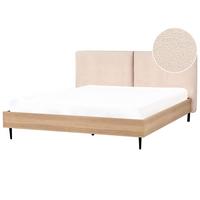 BETT mit Lattenrost 180x200 cm Beige Limanton - Beige, Textil (180/200cm) - Beliani