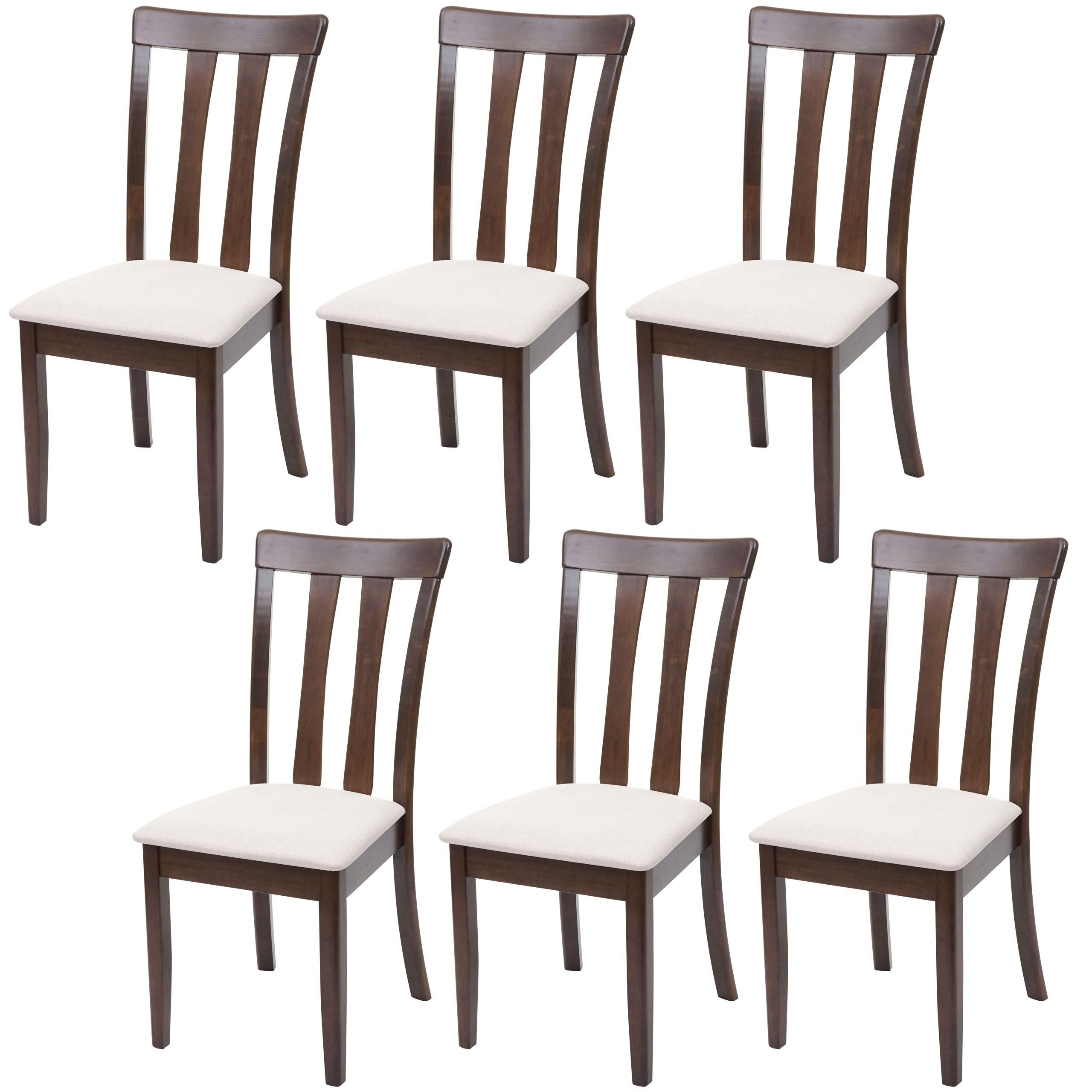ESSZIMMERSTUHL Braun, Beige 6er-Set - Beige/Braun, Holz (42/96/58cm) - MCW