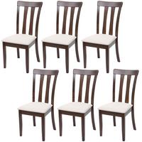 ESSZIMMERSTUHL Braun, Beige 6er-Set - Beige/Braun, Holz (42/96/58cm) - MCW