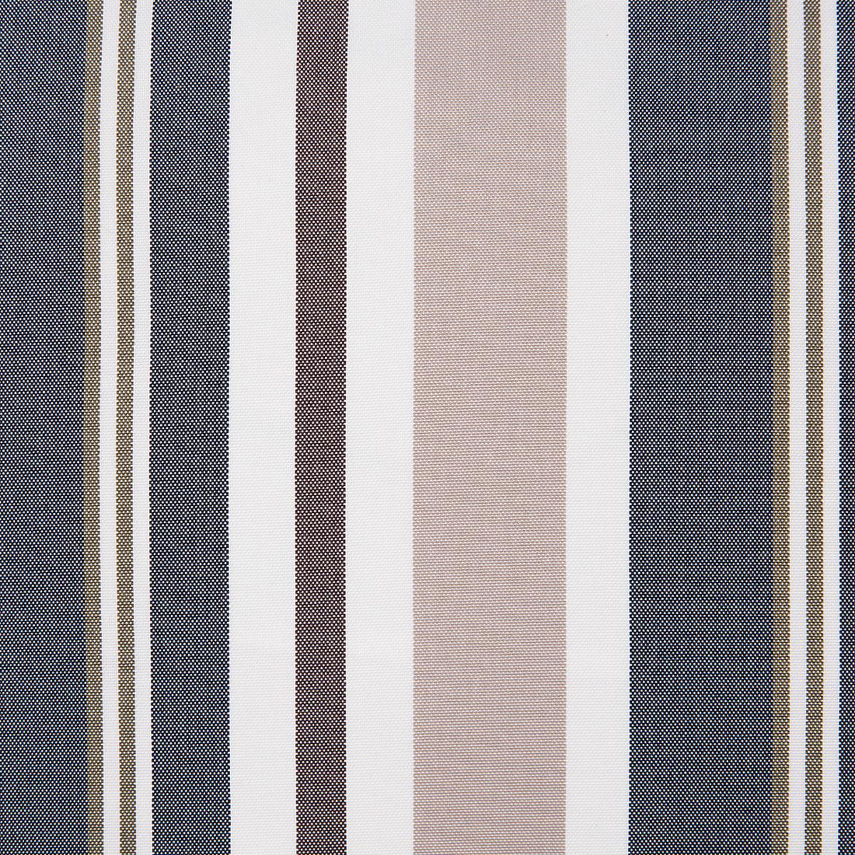 GARTENKISSEN 2er-Set dunkelblau/beige gestreift 40/40 cm Kastos - Hellbraun, Textil (40/40cm) - Beliani