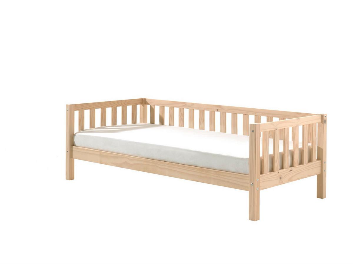 BETT Karena 211x68x98 aus Massivholz in natur - Kieferfarben, Holz (90/200cm) - 58aufmkessel