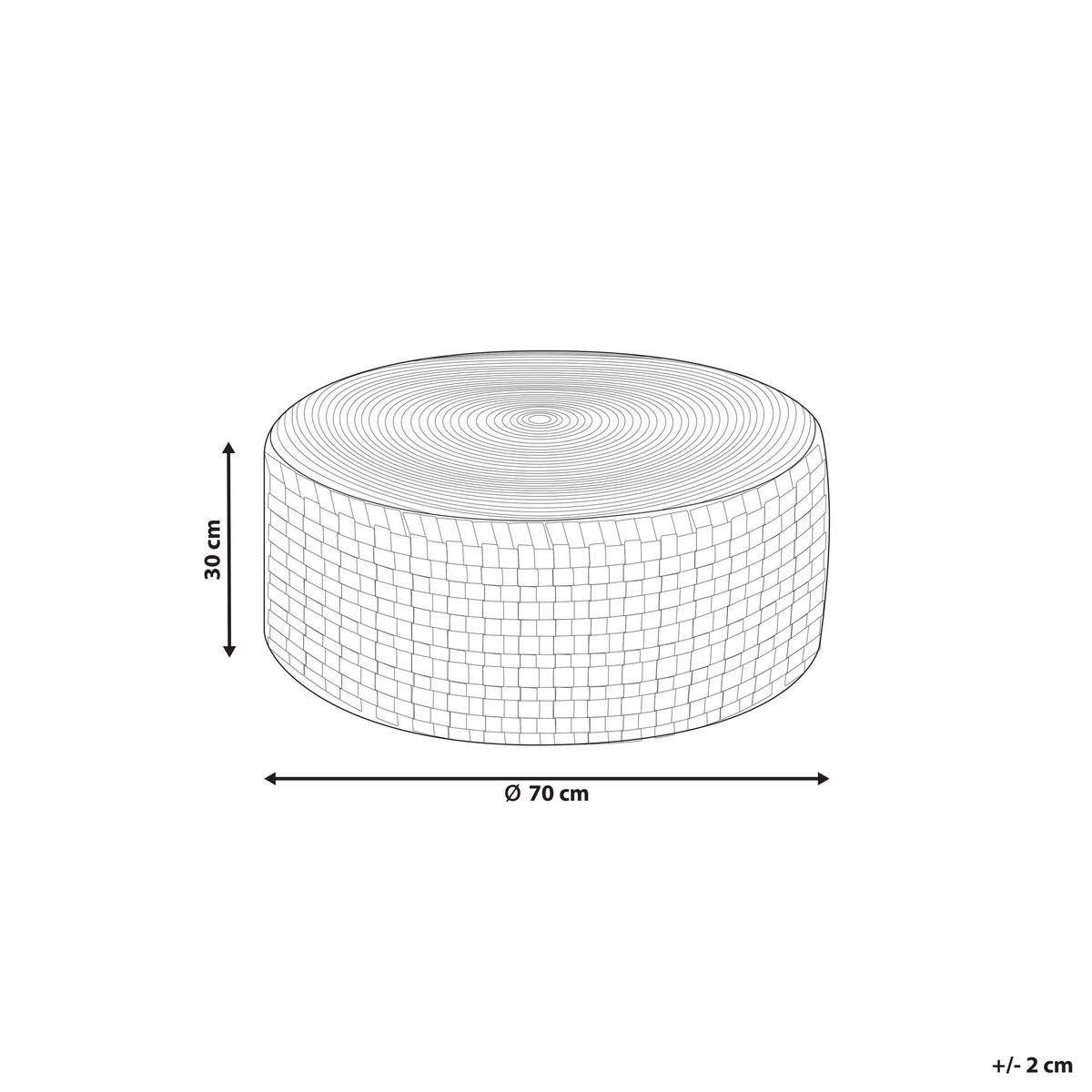 POUF Hellbeige Mithi - Beige, Textil (70/30/70cm) - Beliani
