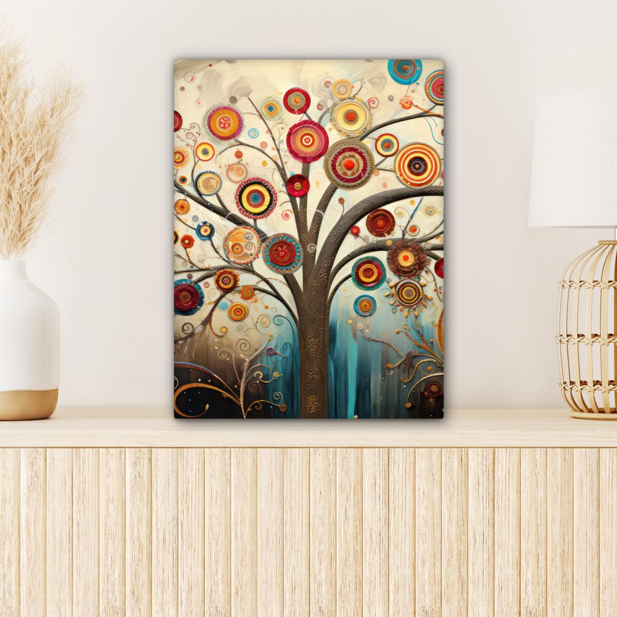 LEINWANDBILD Baum - Baum des Lebens - Farbe Room Decor 30x40 cm - Braun, Textil (30/40cm) - MuchoWow