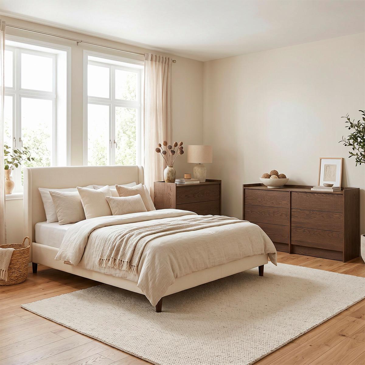 KOMMODE Japandi Dunkles Holz - Braun, Holzwerkstoff (184/90/38cm) - Petits-meubles