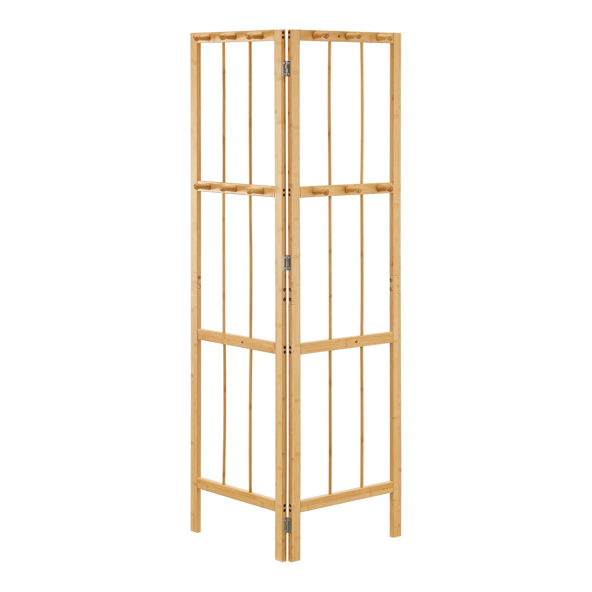 ECKGARDEROBE Hyllestad - Naturfarben, Naturmaterialen (92/165.5/8cm) - [en.casa]