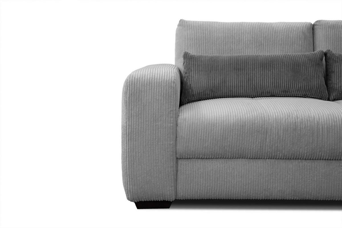 SOFA OLI 3-Sitzer, hellgrau - Hellgrau, Holz/Textil (208/91/108cm) - Wozimo