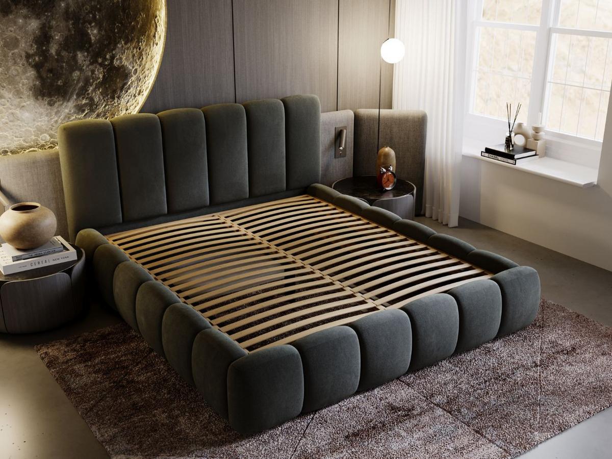 POLSTERBETT Cloud 160x200 Dunkelgrau - Dunkelgrau, Textil (160/200cm) - Graingold