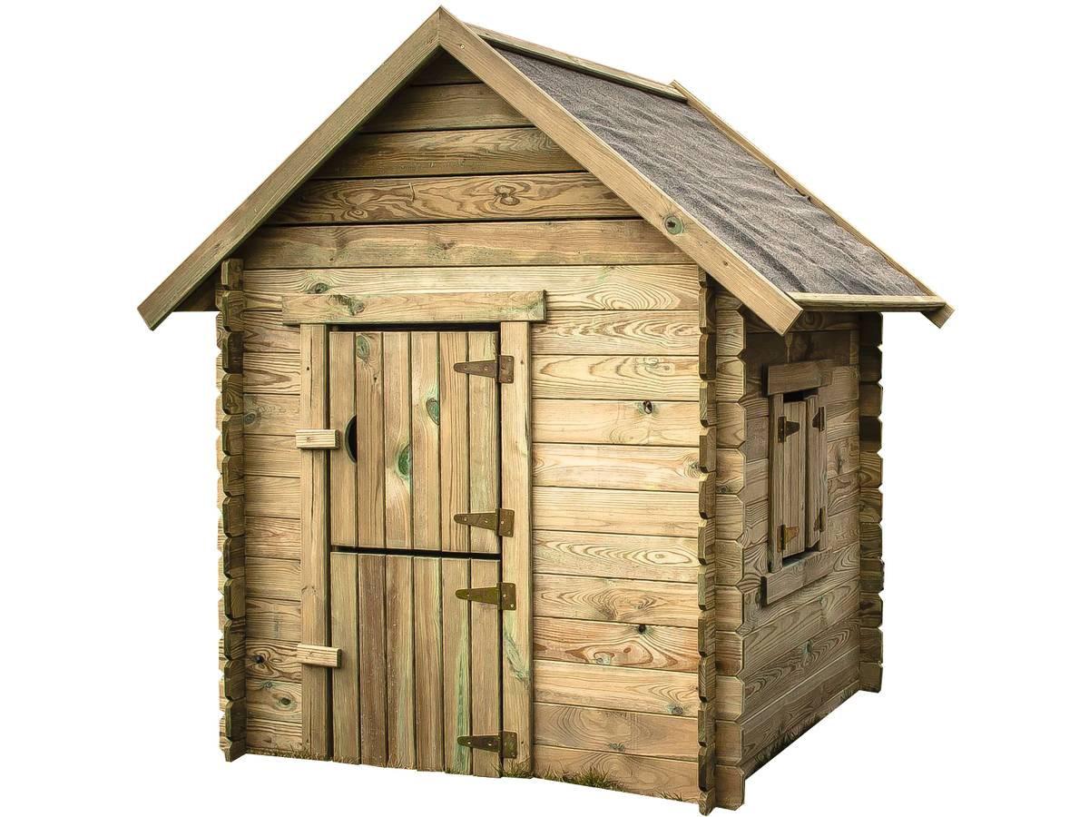 KINDERSPIELHAUS sophie Braun - Braun, Holz (120/159/120cm) - Habitat Garten