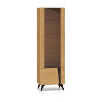 VITRINE Soah Holz und Schwarz - Schwarz, Holzwerkstoff (58/190/40cm) - Petits-meubles