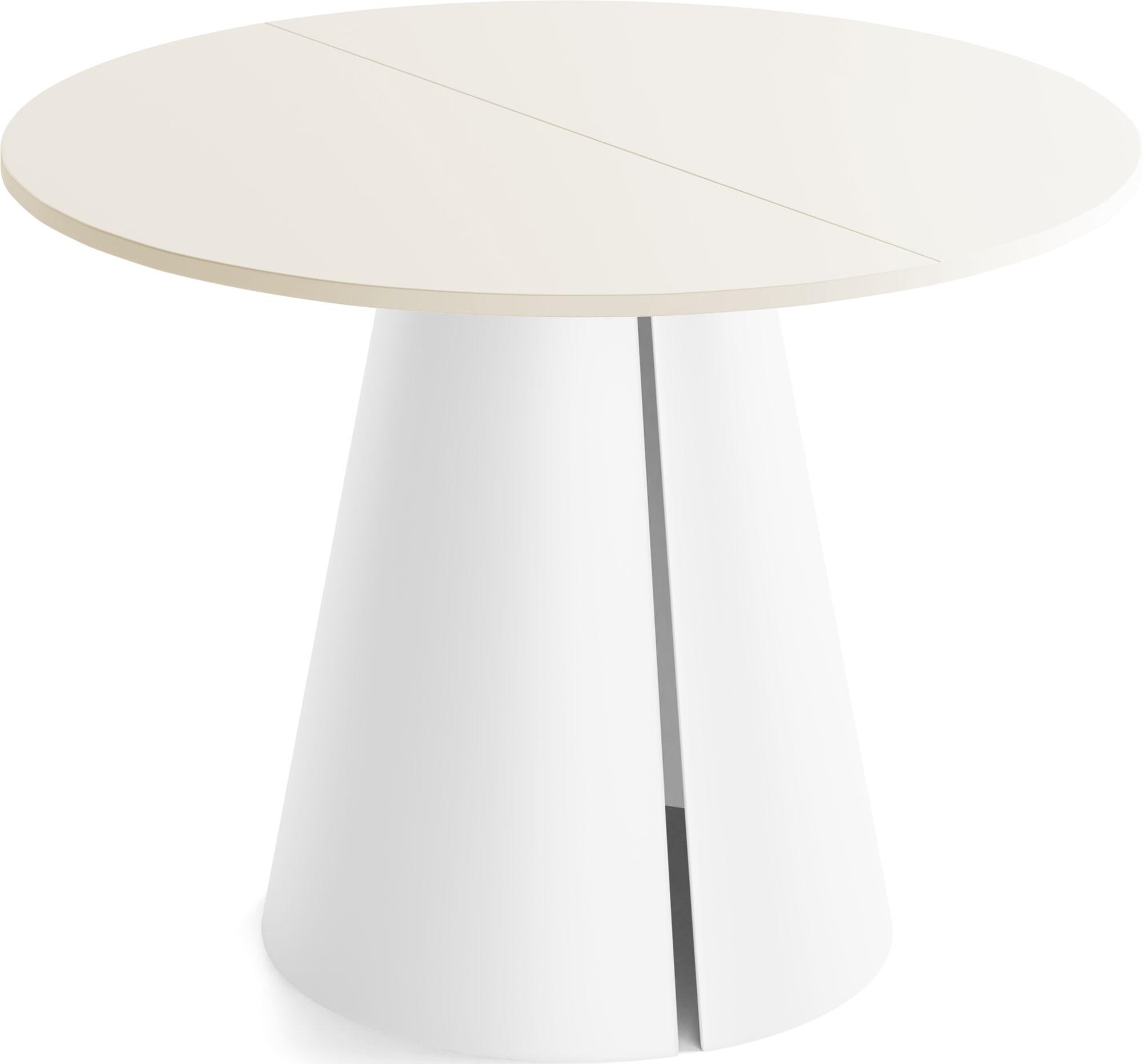 ESSTISCH Lamio runder ausziehbarer, Beige Cashmere 120-200/120/76 cm - Kaschmir/Beige, Holzwerkstoff/Metall (120/196/76cm) - WFL GROUP