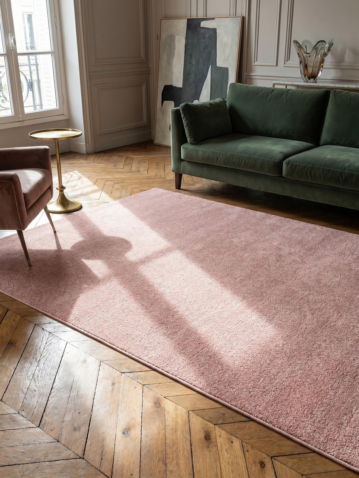 TEPPICH Kurzflor MAIN in Rosa, einfarbig, 200 x 290 cm - Rosa, Textil (200/290cm) - KADIMA DESIGN