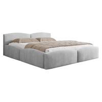 POLSTERBETT Mirala - Eichefarben/Hellgrau, Holz/Textil (180/200cm) - MIRJAN24
