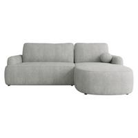 ECKSOFA Loridu, Seite: Rechts - Hellgrau/Schwarz, Holz/Kunststoff (250/174cm) - MIRJAN24